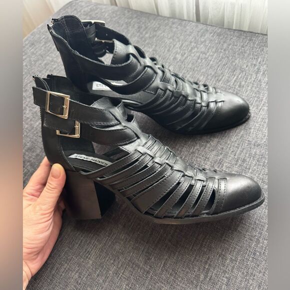 Steve Madden Frenchey Leather Ankle Bootie Size 9 - Picture 1 of 14